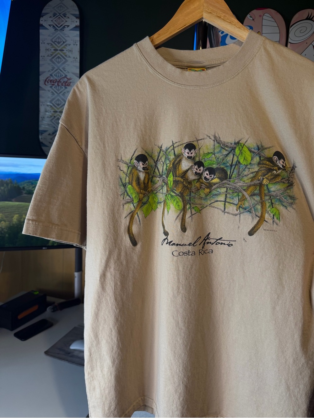 Costa Rica Monkey vintage shirt mens size XL